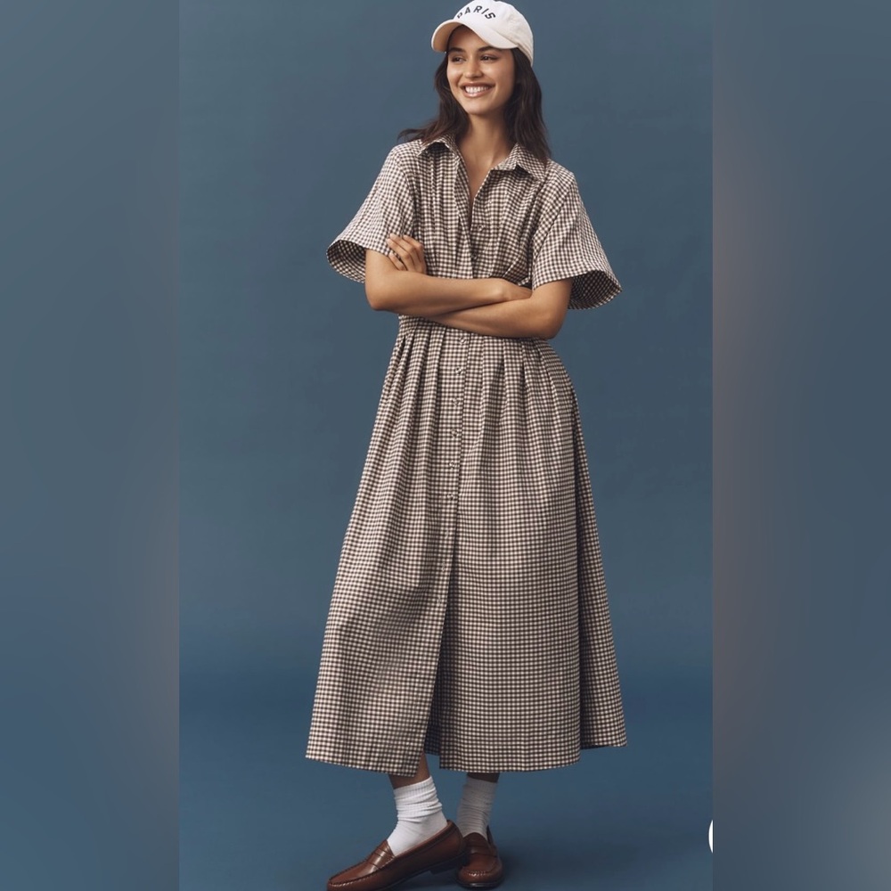 Anthropologie x Exquise The Tobie Studded Shirt Dress NWT
